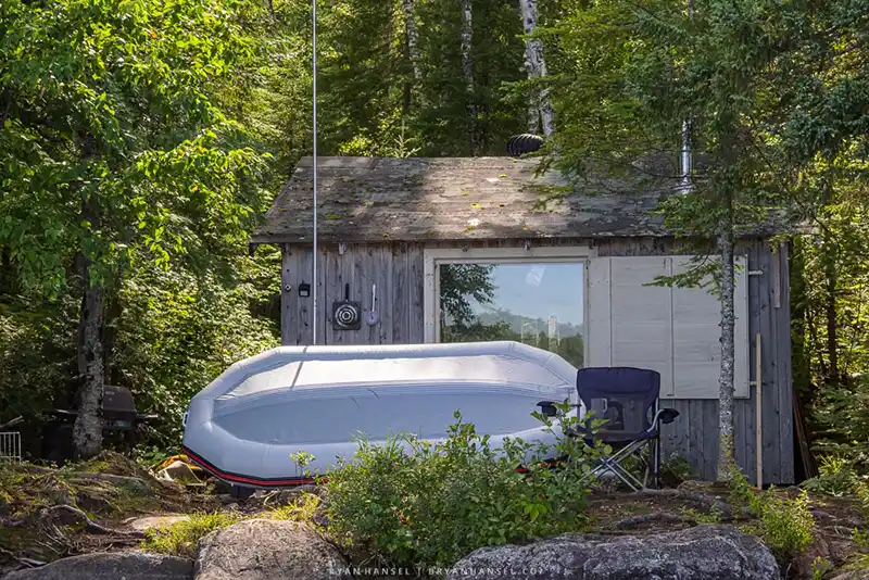 A cabin on Rice Lake
