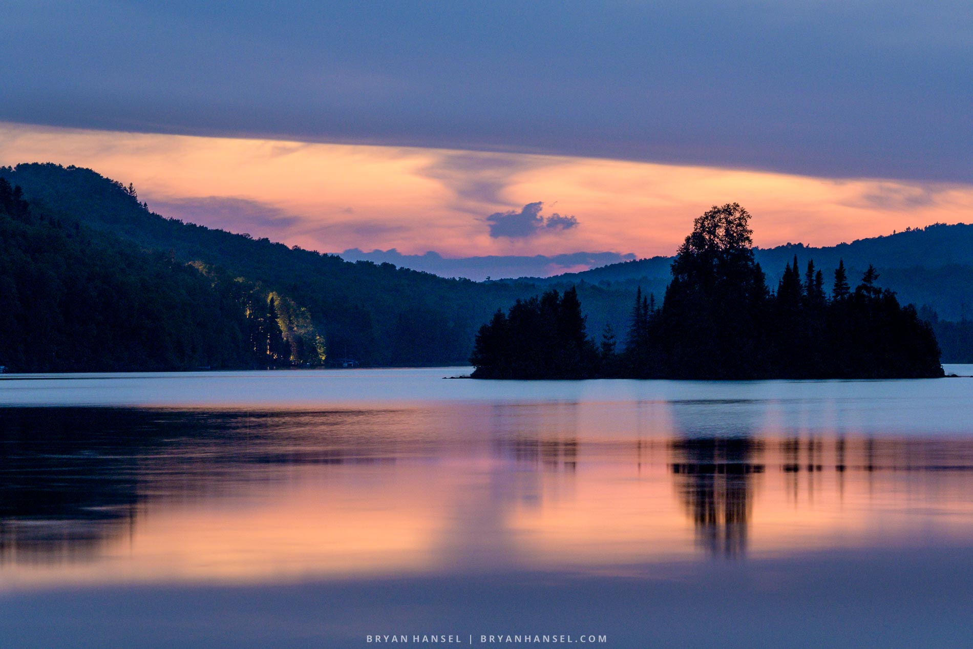 Sunset over West Twin Lake